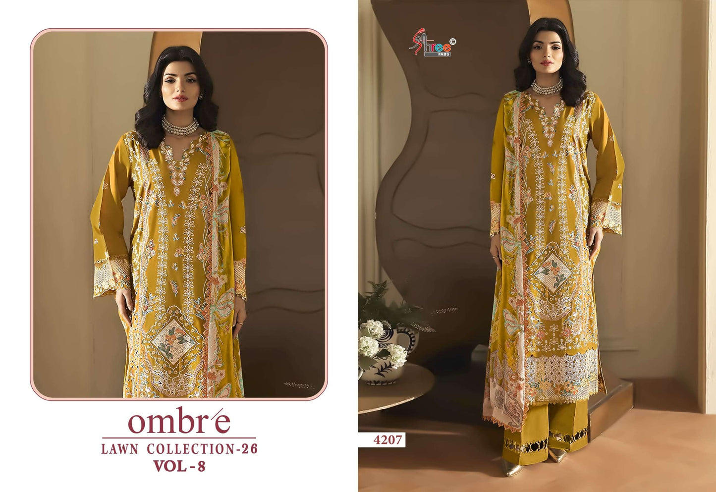 Shree Fab Ombre Lawn Collection Vol - 08 - Amrah Wholesale