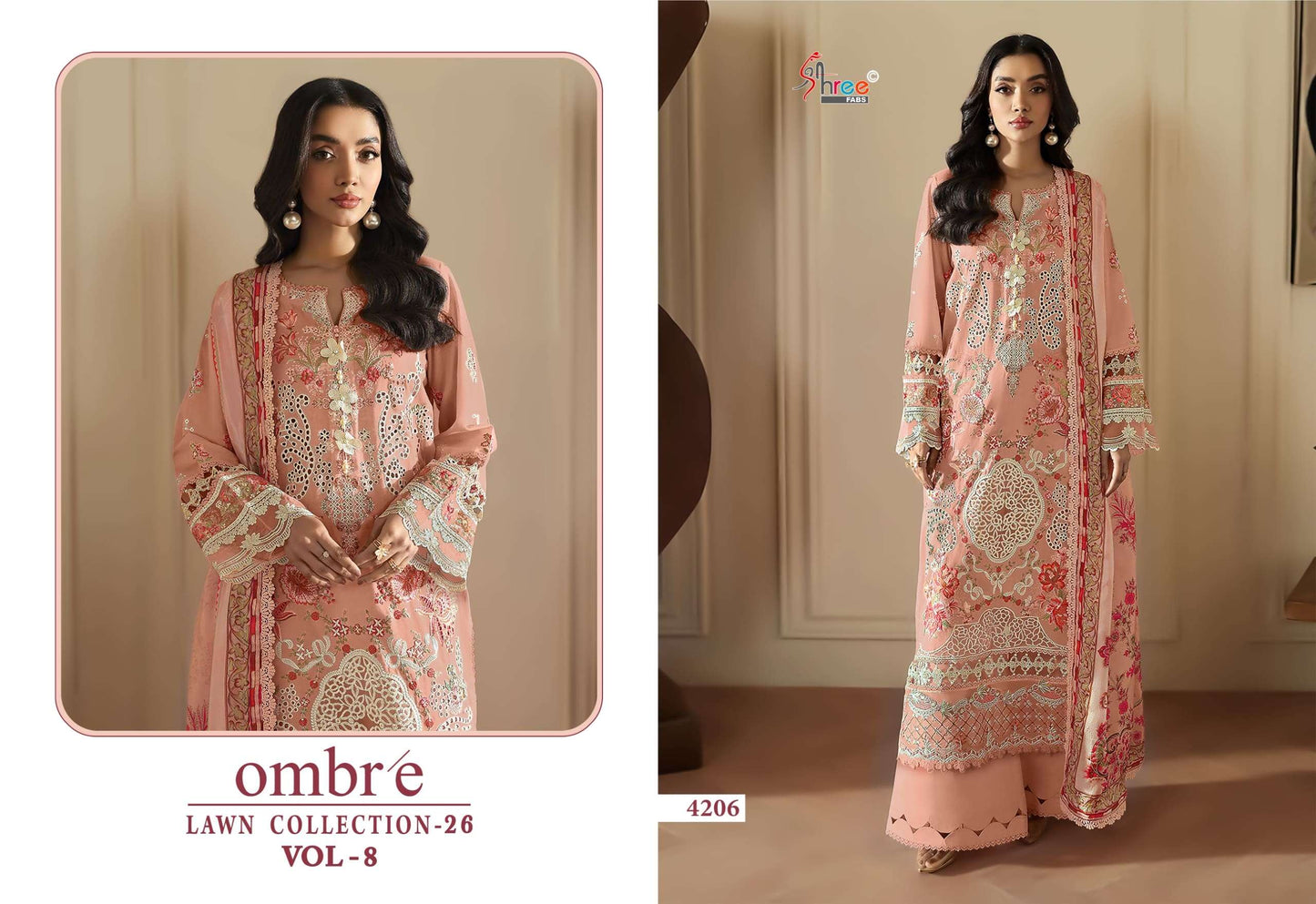 Shree Fab Ombre Lawn Collection Vol - 08 - Amrah Wholesale