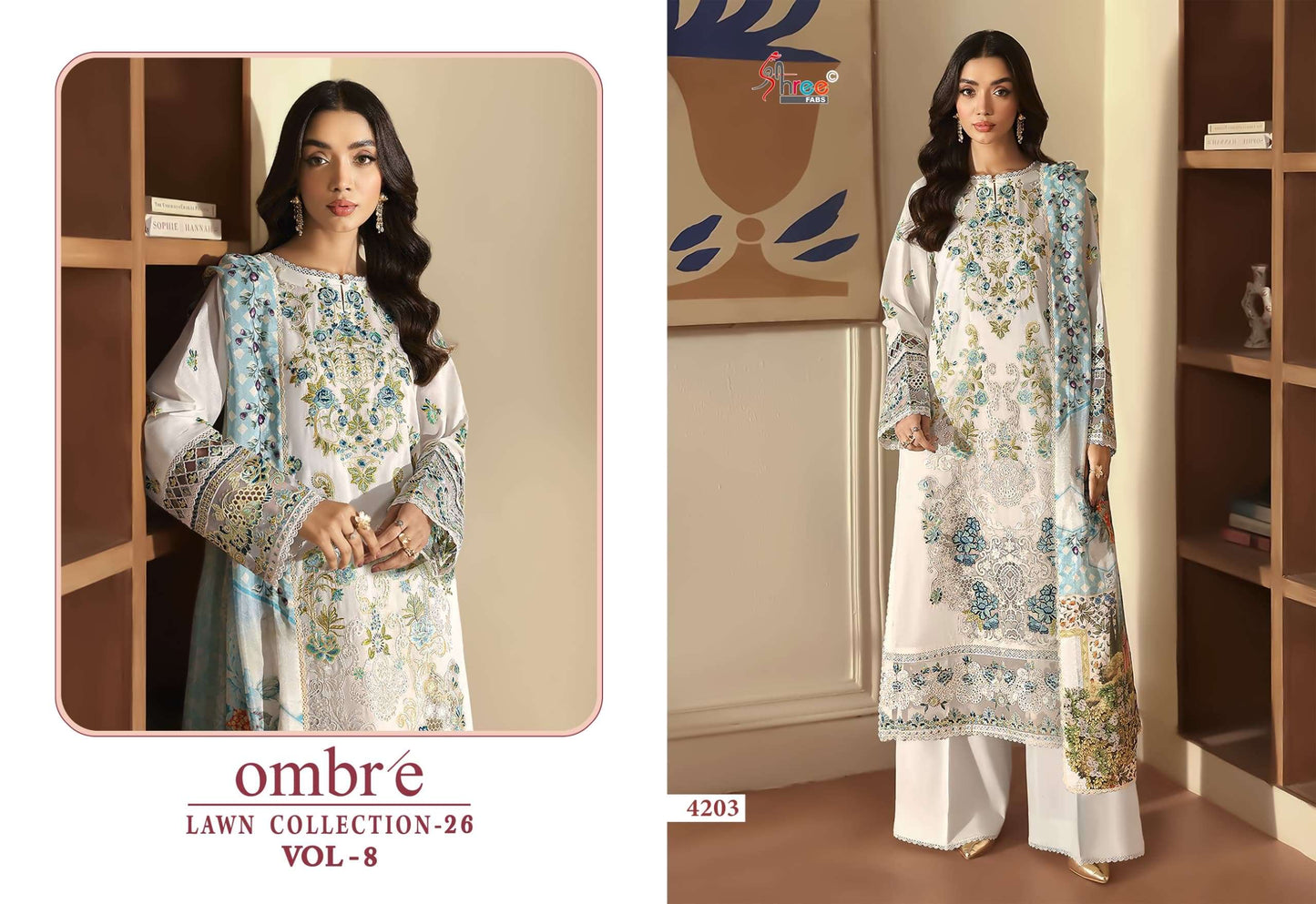 Shree Fab Ombre Lawn Collection Vol - 08 - Amrah Wholesale