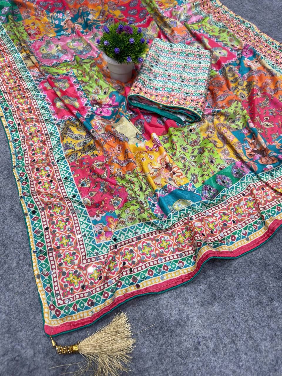 St D No 108 Chinon Silk Saree Wholesale Surat India - Amrah Wholesale