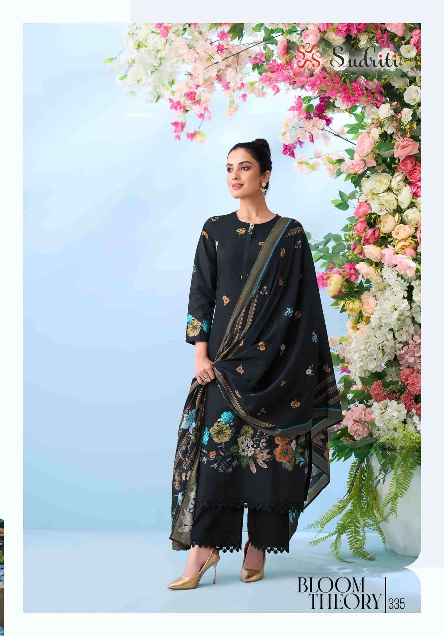 Sudriti Bloom Theory Pure Cotton Dress Material