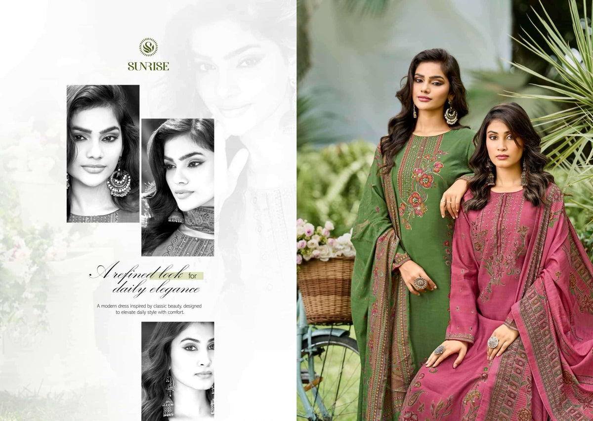 Sunrise Sahira Vintage Silk Designer Dress Material Wholesale Catalogue - Amrah Wholesale