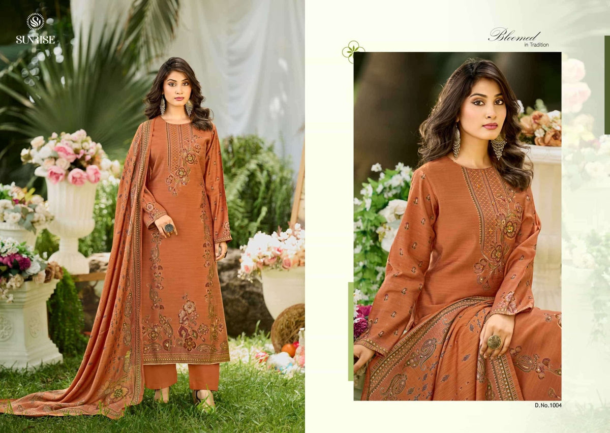 Sunrise Sahira Vintage Silk Designer Dress Material Wholesale Catalogue - Amrah Wholesale