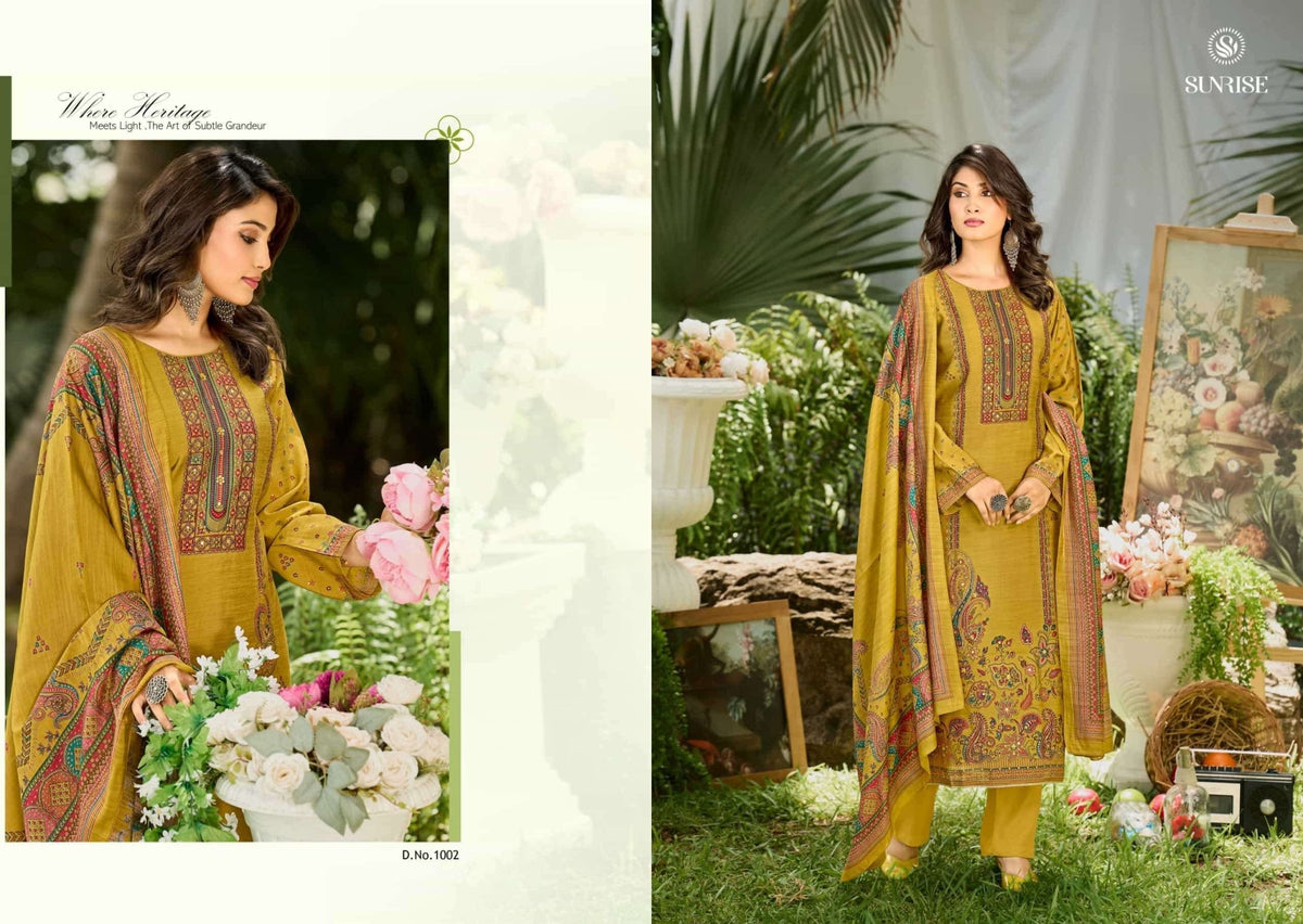 Sunrise Sahira Vintage Silk Designer Dress Material Wholesale Catalogue - Amrah Wholesale