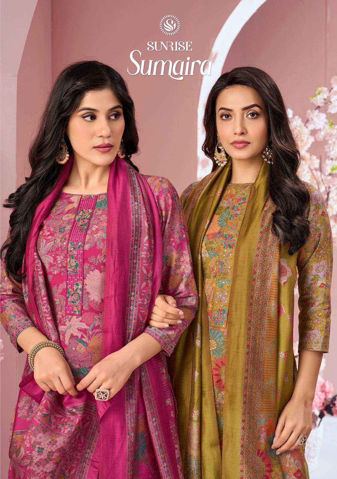 Sunrise Sumaira Modal Silk Foil Print Dress Material
