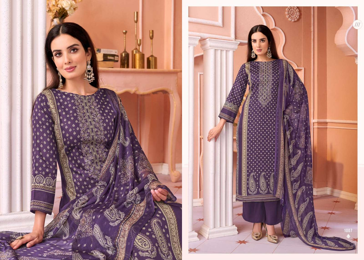 Supriya Fashion Satori Jam Cotton Embroidered Dress Material Wholesale Catalogue - Amrah Wholesale