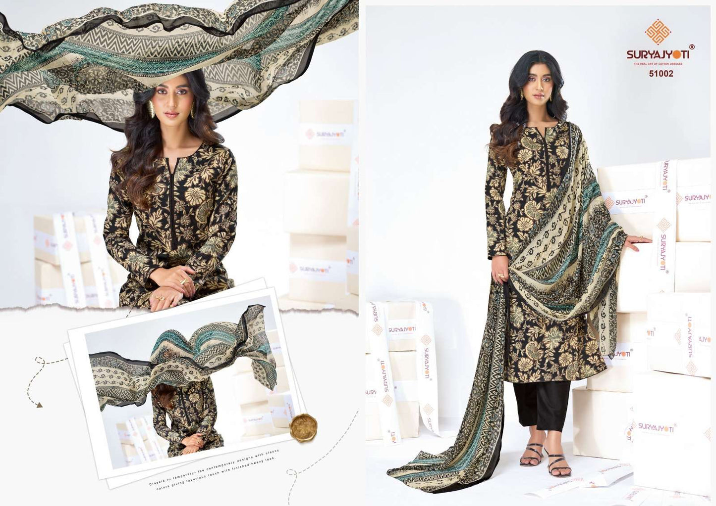 Suryajyoti Naishaa Vol 51 Jam Satin Dress Material Wholesale - Amrah Wholesale