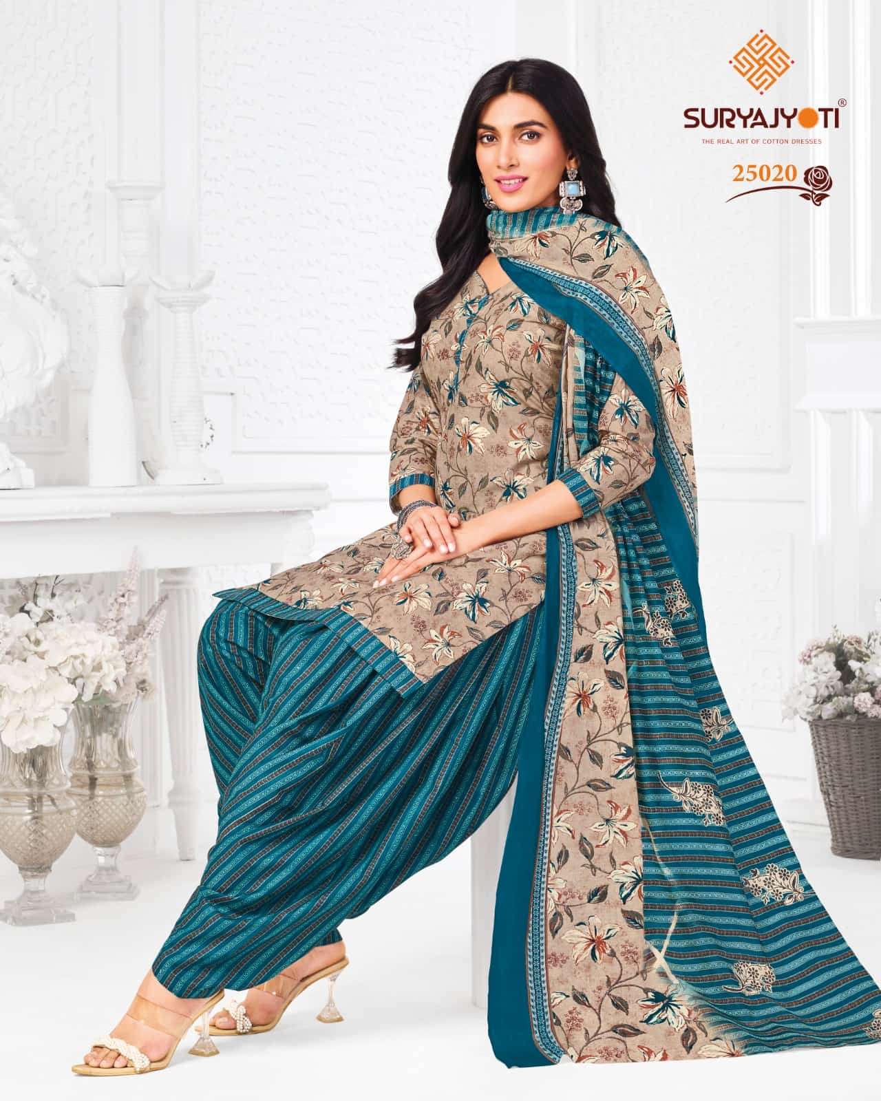 Suryajyoti Sui Dhaga Vol 25 Cotton Kurti Pant Dupatta Set