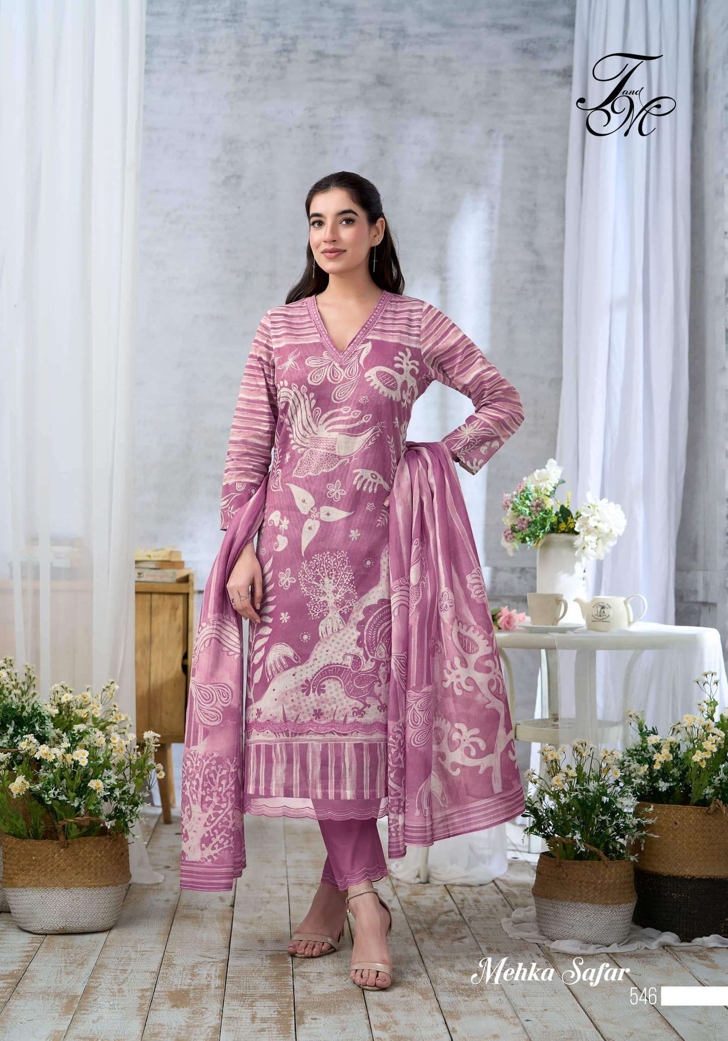 T And M Designer Mehka Safar Dress Material Wholesale Catalogue - Amrah Wholesale