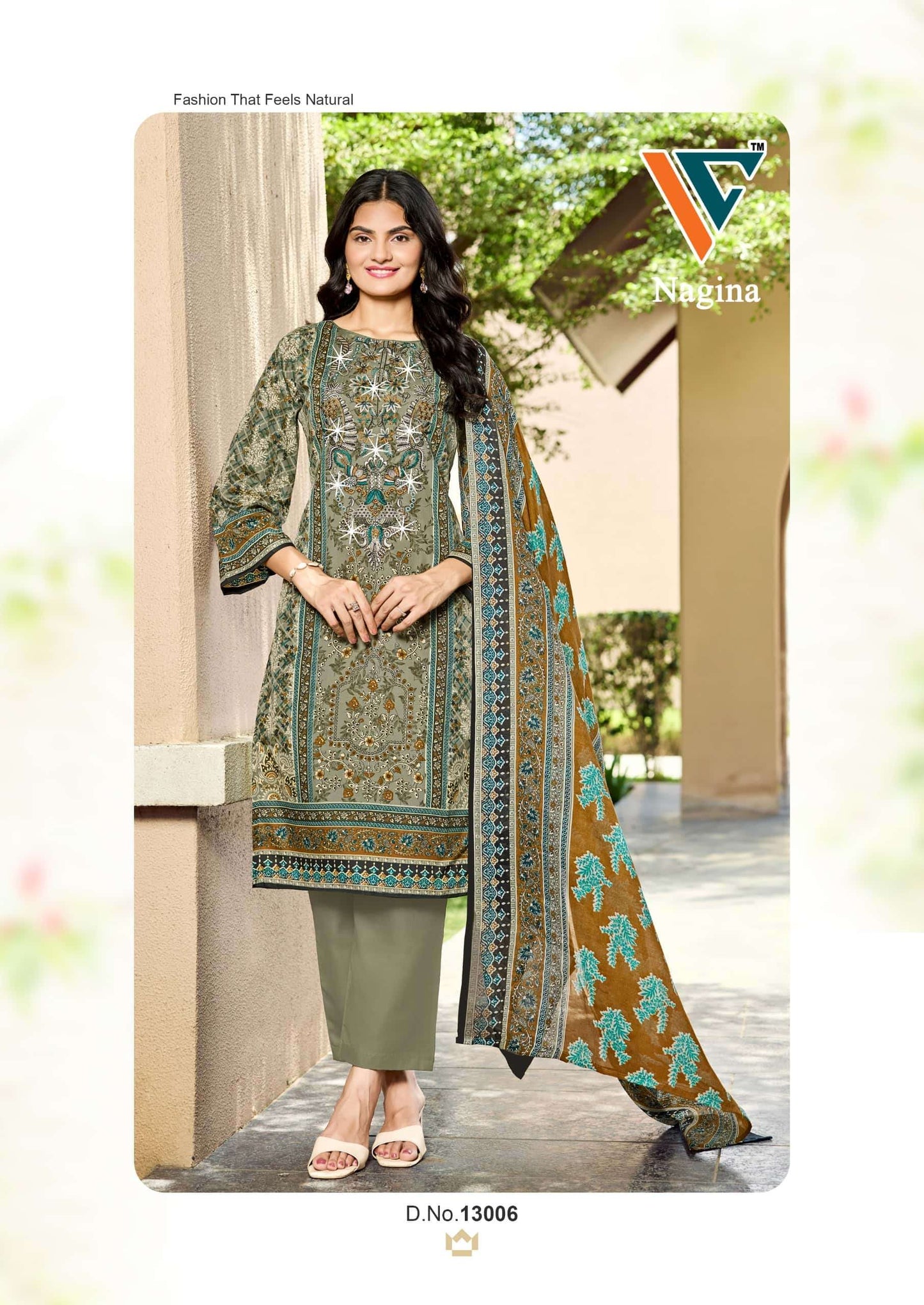 Vandana Creation Nagina Vol 13 Cotton Embroidered Dress Material Wholesale Price