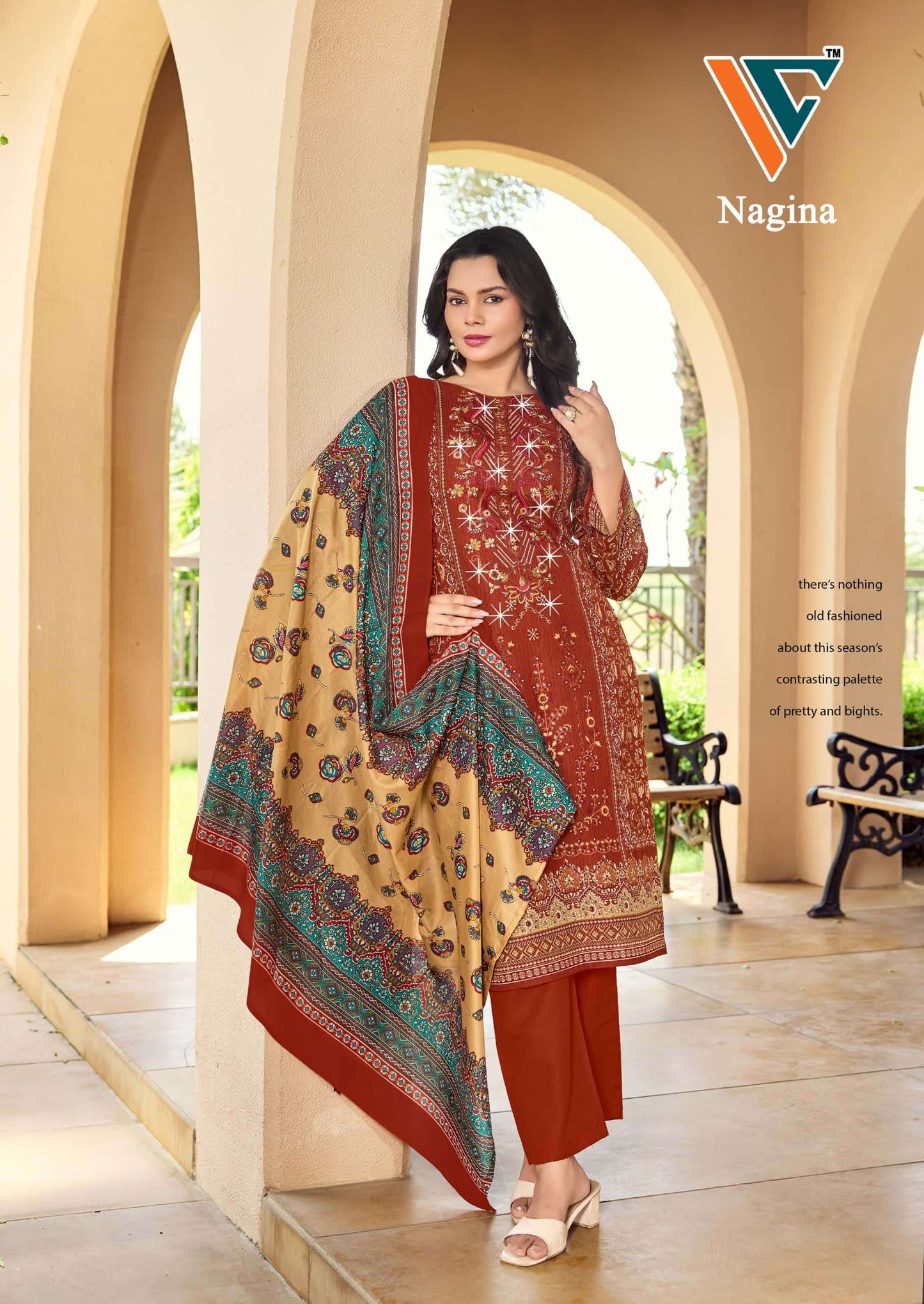Vandana Creation Nagina Vol 13 Cotton Embroidered Dress Material Wholesale Price