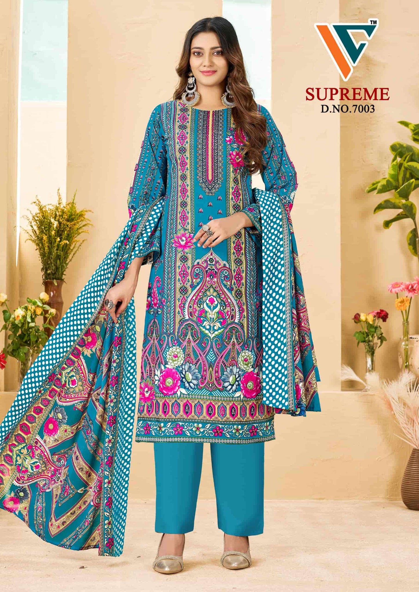 Vandana Fashion Karachi Supreme Vol 7 Printed Cotton Dress Material
