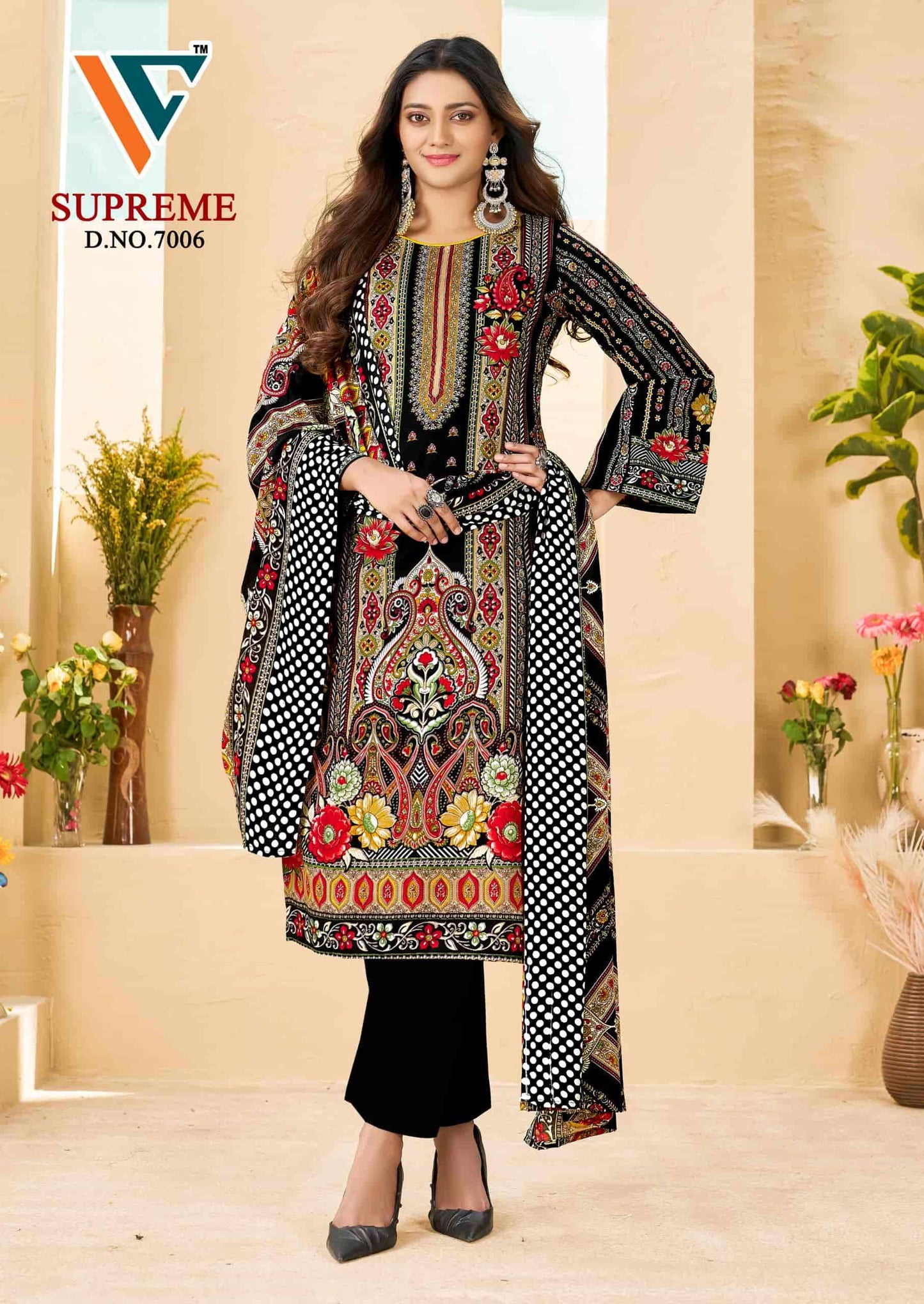 Vandana Fashion Karachi Supreme Vol 7 Printed Cotton Dress Material