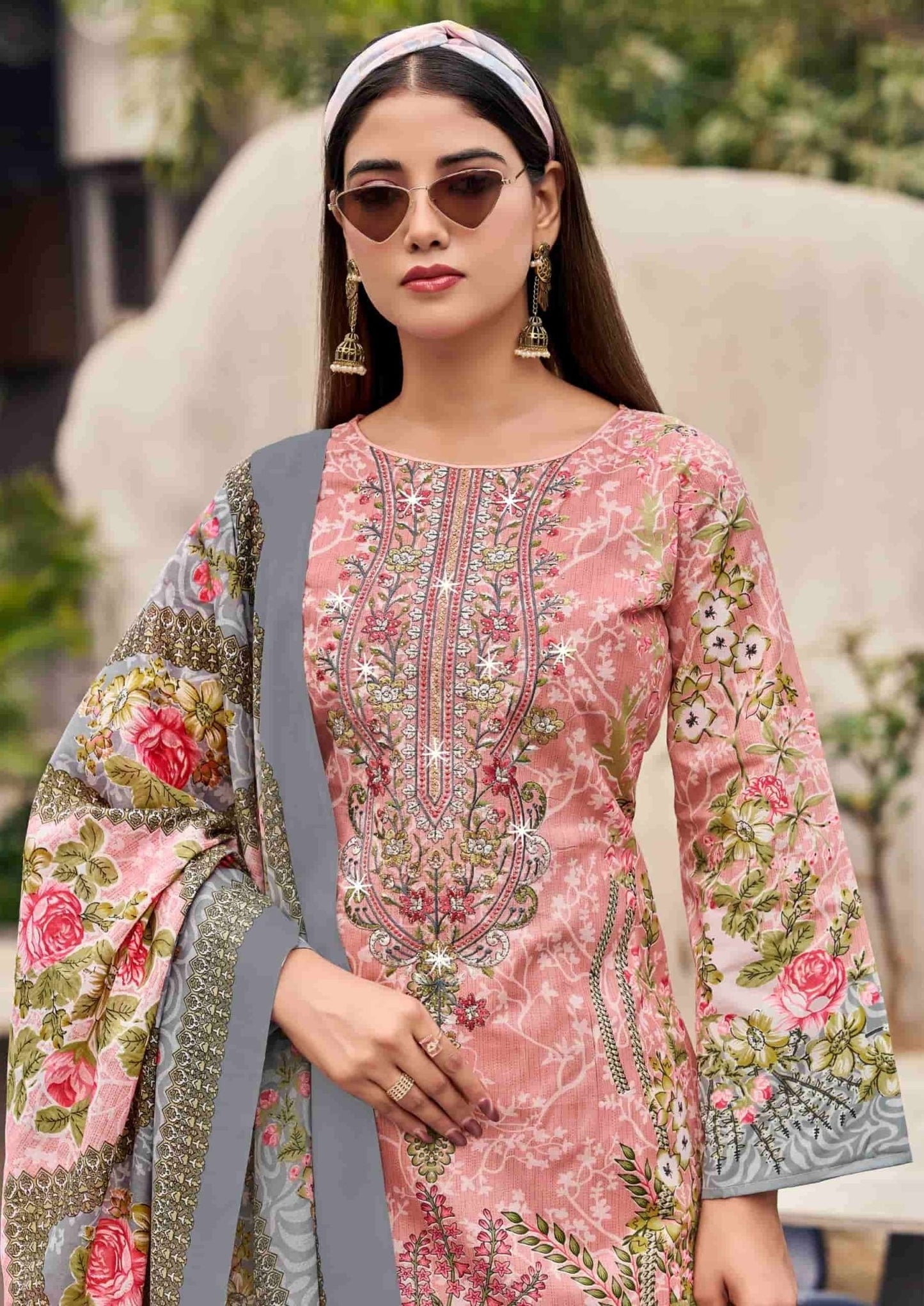 Vandana Fashion Nagina Vol 12 Cotton Embroidery Dress Material - Amrah Wholesale