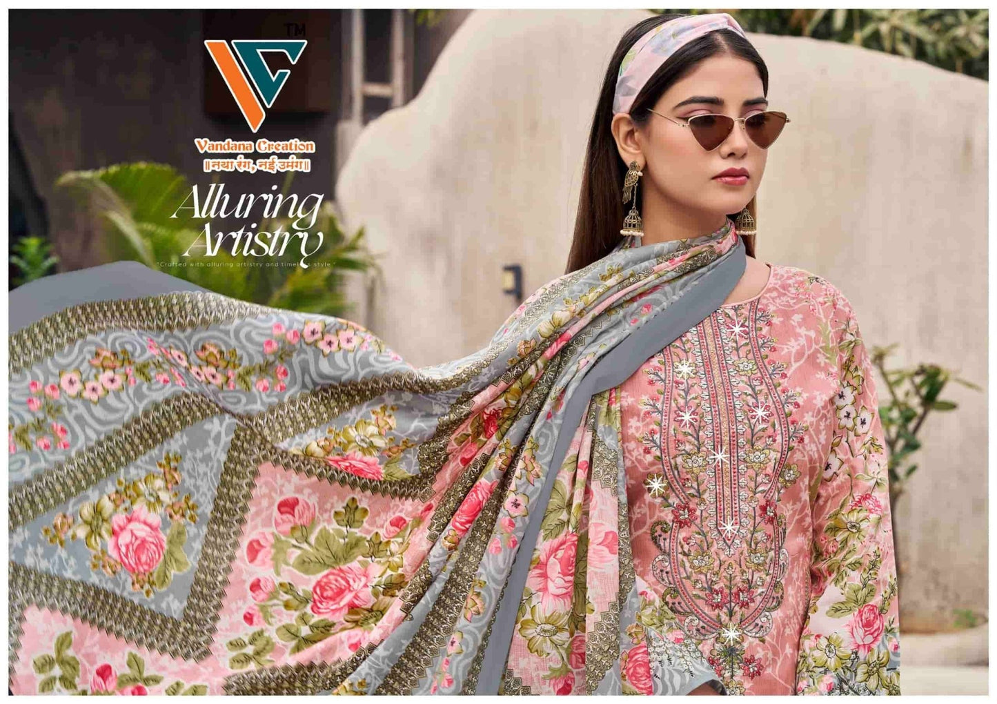 Vandana Fashion Nagina Vol 12 Cotton Embroidery Dress Material - Amrah Wholesale