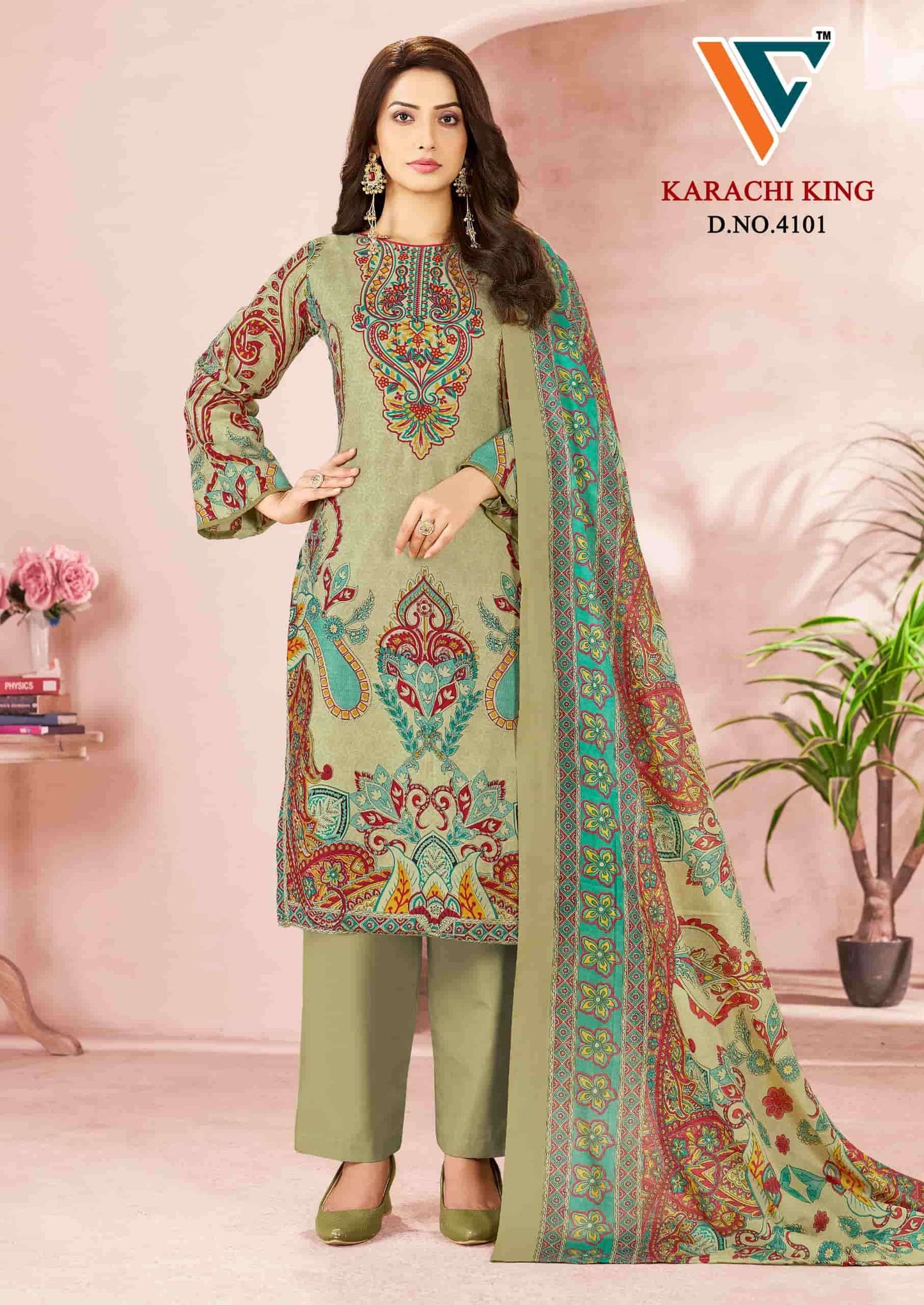 Vandana Creation Karachi King Vol 41 Cotton Pakistani Suit
