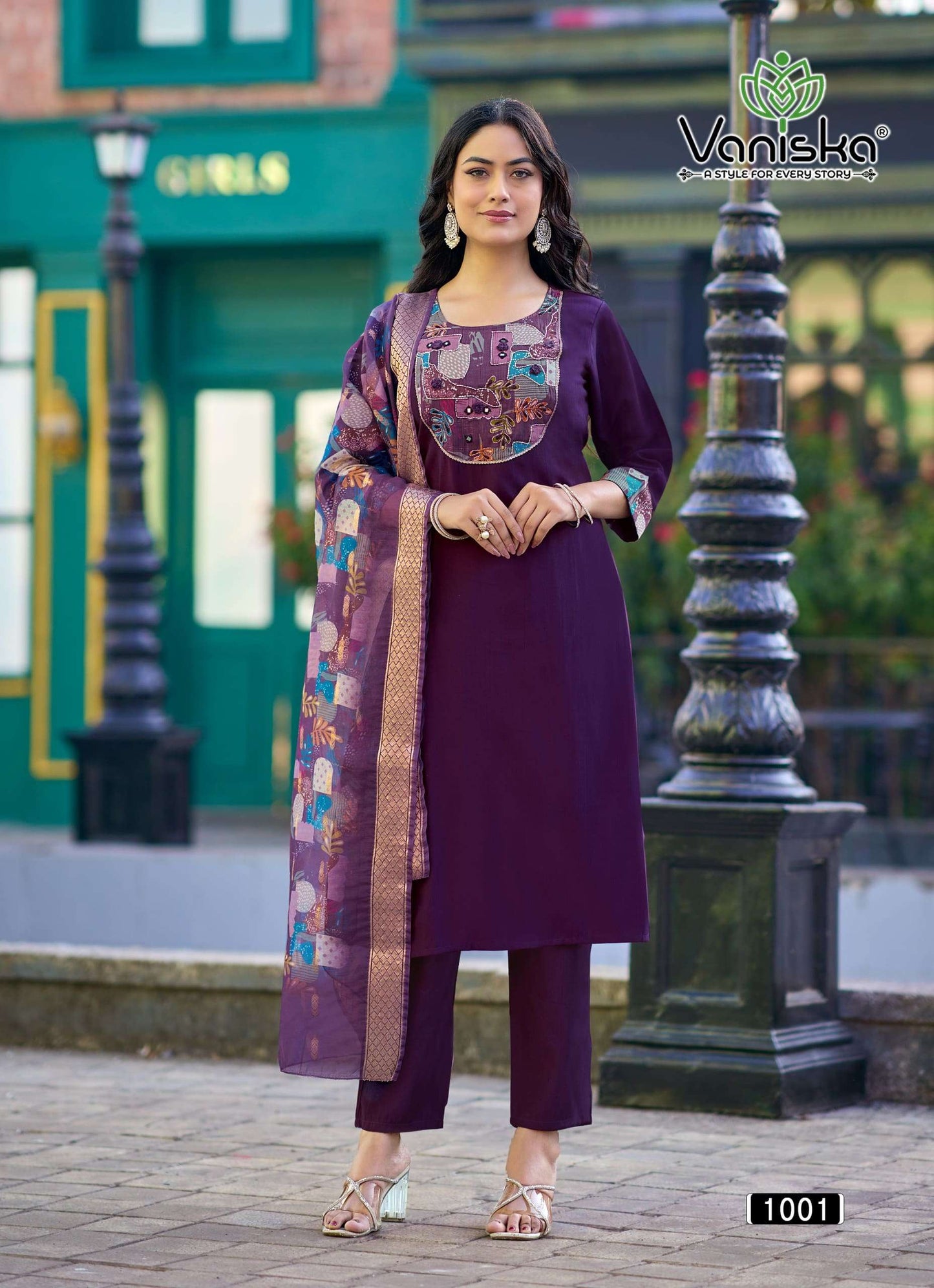 Vaniska Fashion Kasturi Vol - 1 1001 To 1006 Series Salwar Suit Set Wholesale Catalogue - Amrah Wholesale