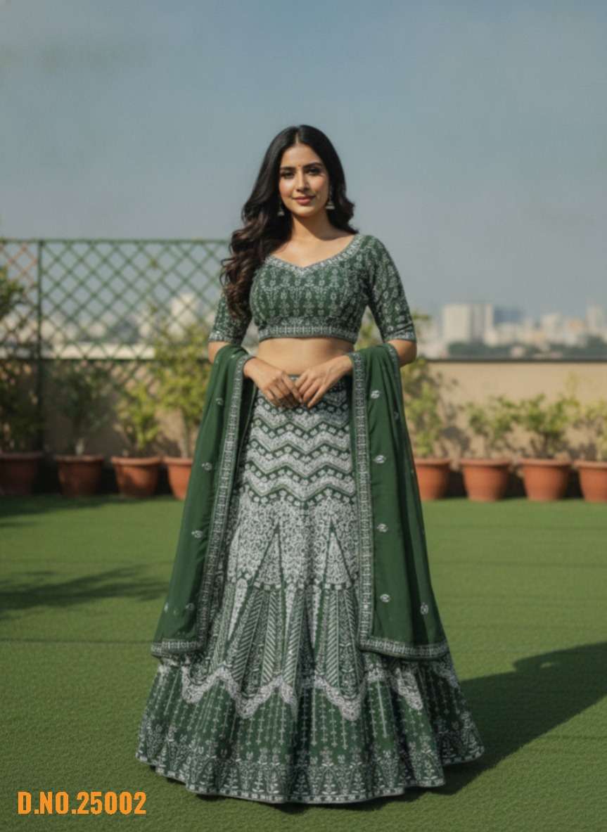 Varni Fabrics Zeeya Rooh Faux Georgette Embroidered Lehenga - Amrah Wholesale
