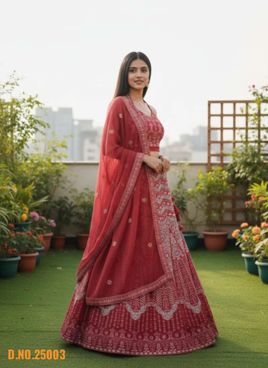 Varni Fabrics Zeeya Rooh Faux Georgette Embroidered Lehenga - Amrah Wholesale