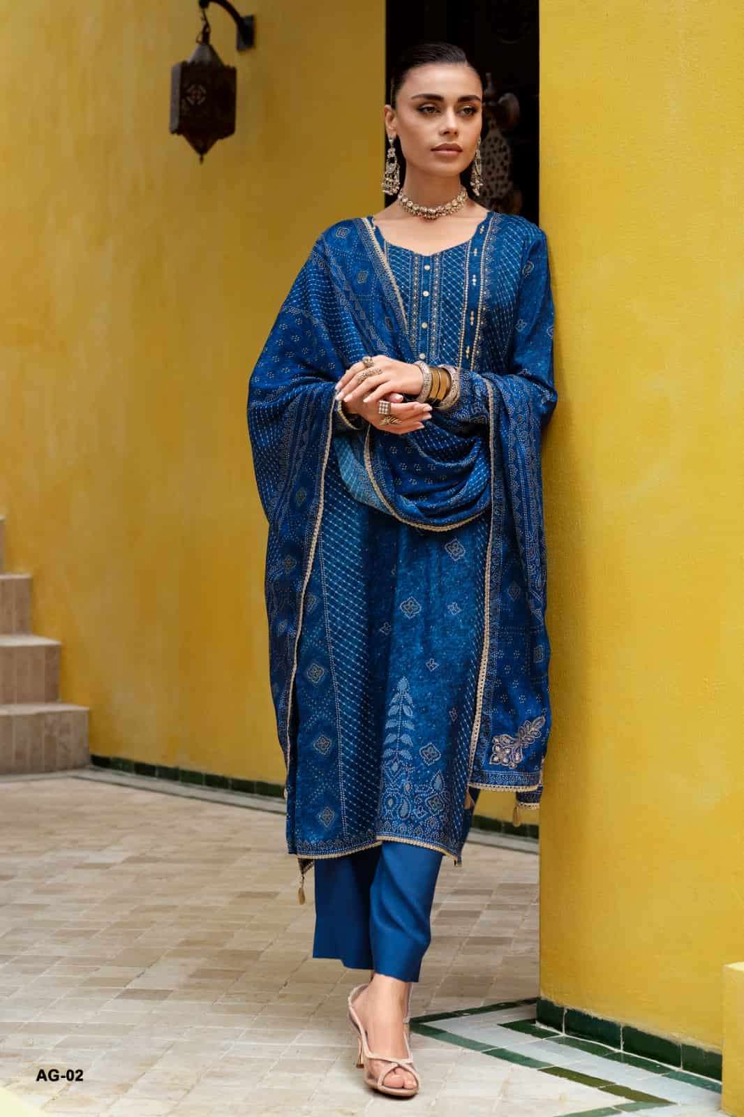 Varsha Fashion Aangan Muslin Dress Material - Amrah Wholesale