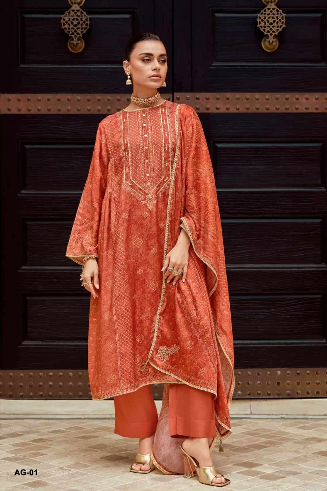 Varsha Fashion Aangan Muslin Dress Material - Amrah Wholesale