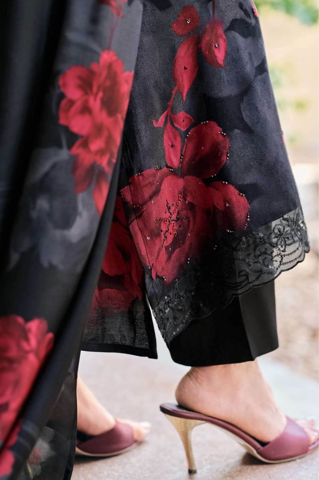 Varsha Fashion Ash Viscose Digital Print Dress Material - Amrah Wholesale