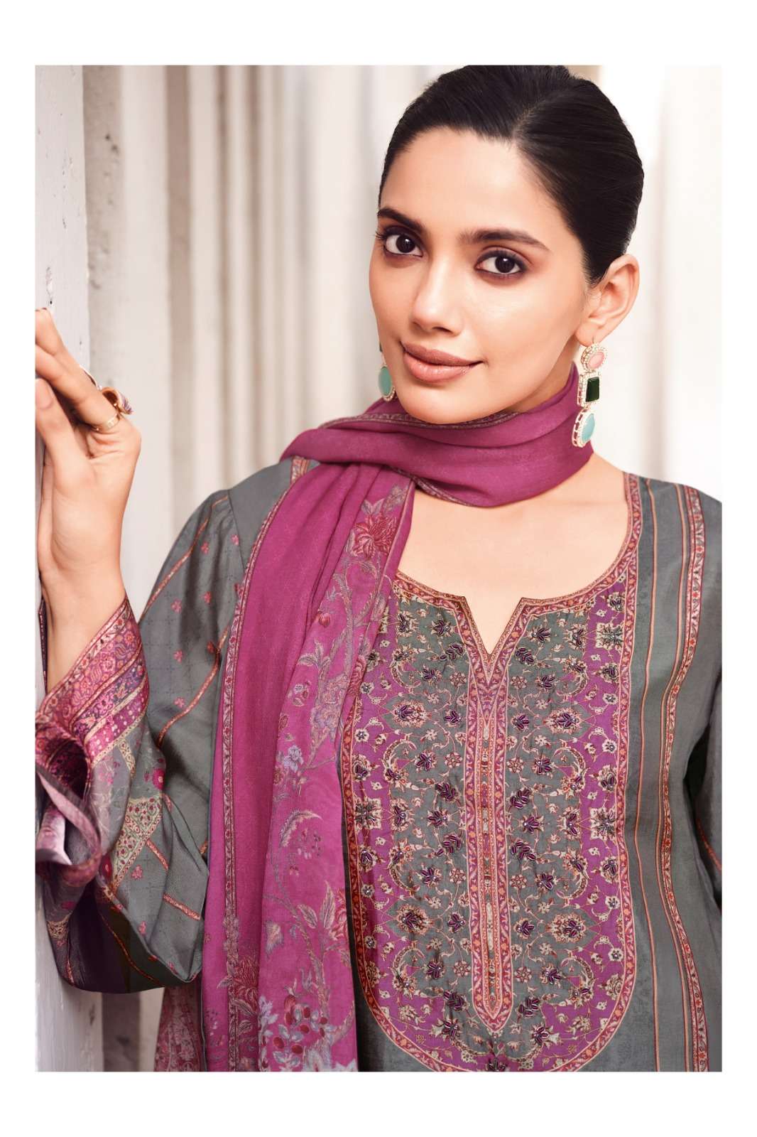 Varsha Fashion Crimson Premium Silk Satin Dress Material - Amrah Wholesale