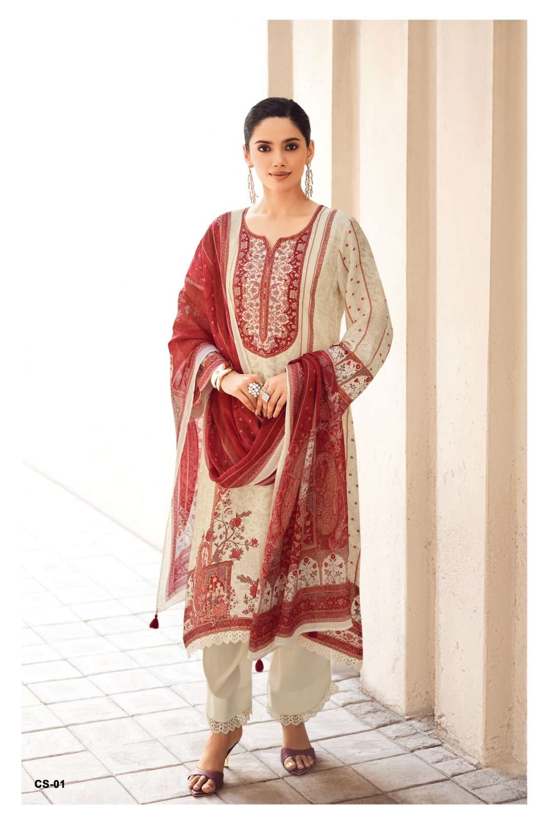 Varsha Fashion Crimson Premium Silk Satin Dress Material - Amrah Wholesale