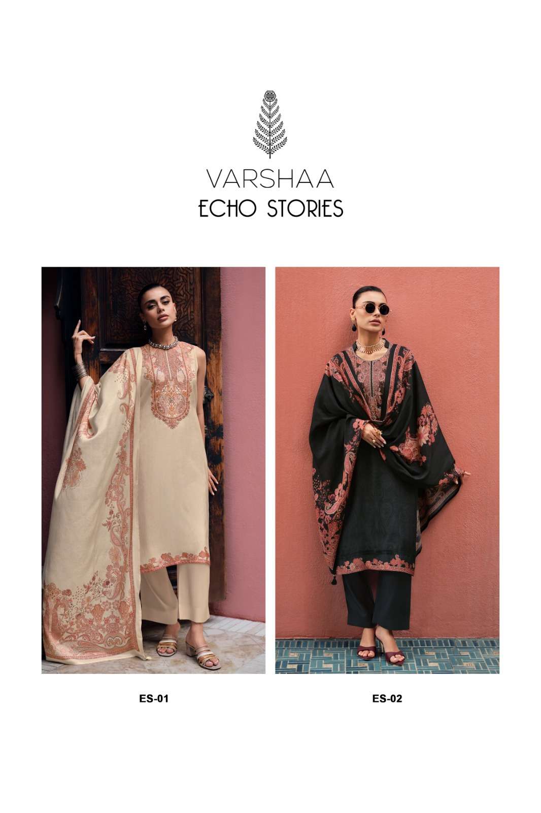 Varsha Fashion Echo Stories Dress Material Wholesale Catalogue - Amrah Wholesale