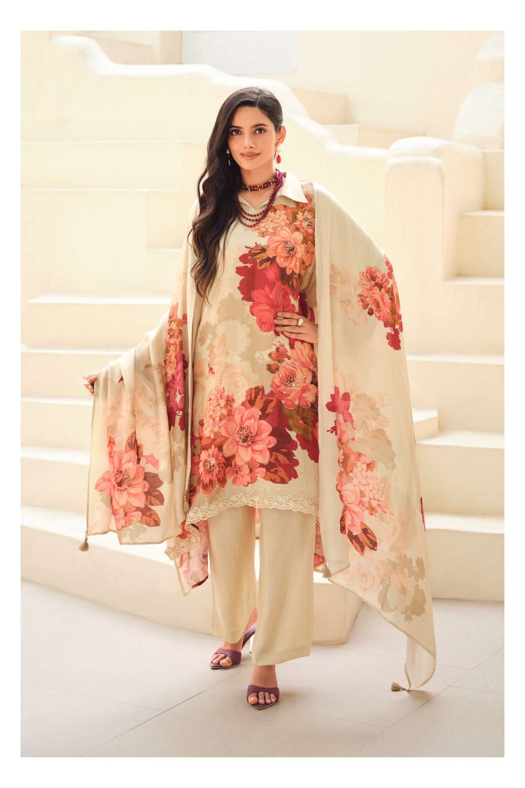 Varsha Fashion Gulisataan Diaries Viscose Muslin Dress Material - Amrah Wholesale