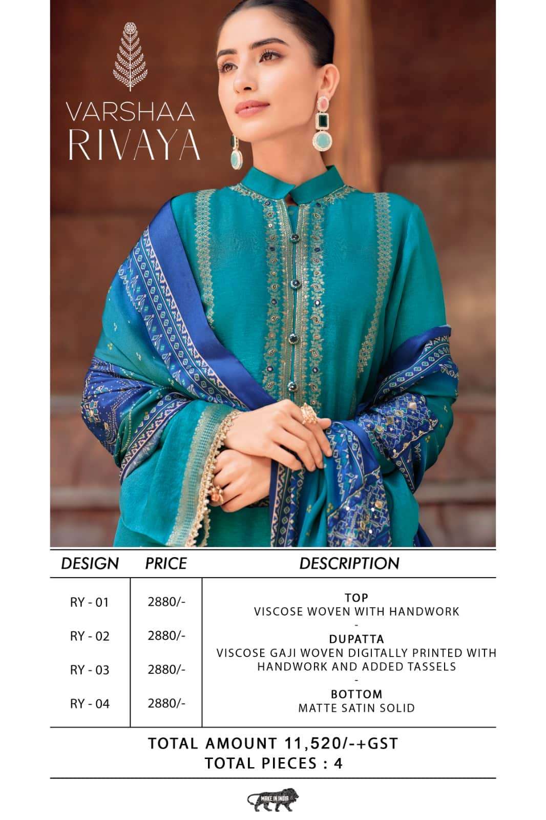 Varsha Fashion Rivaya Premium Viscose Woven Dress Material