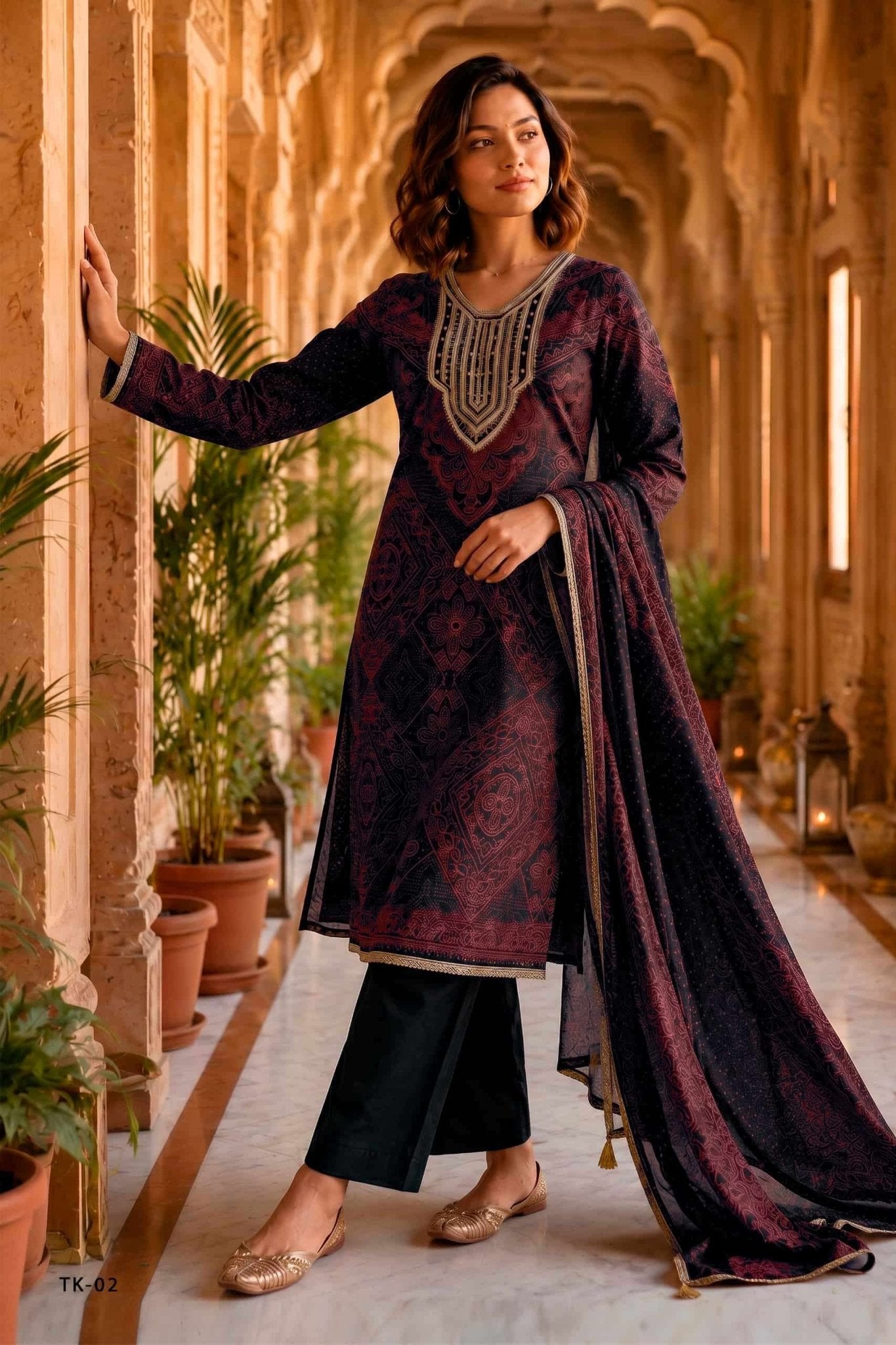 Varsha Fashion The Tie And Knot Collection Viscose Muslin Dress Material - Amrah Wholesale