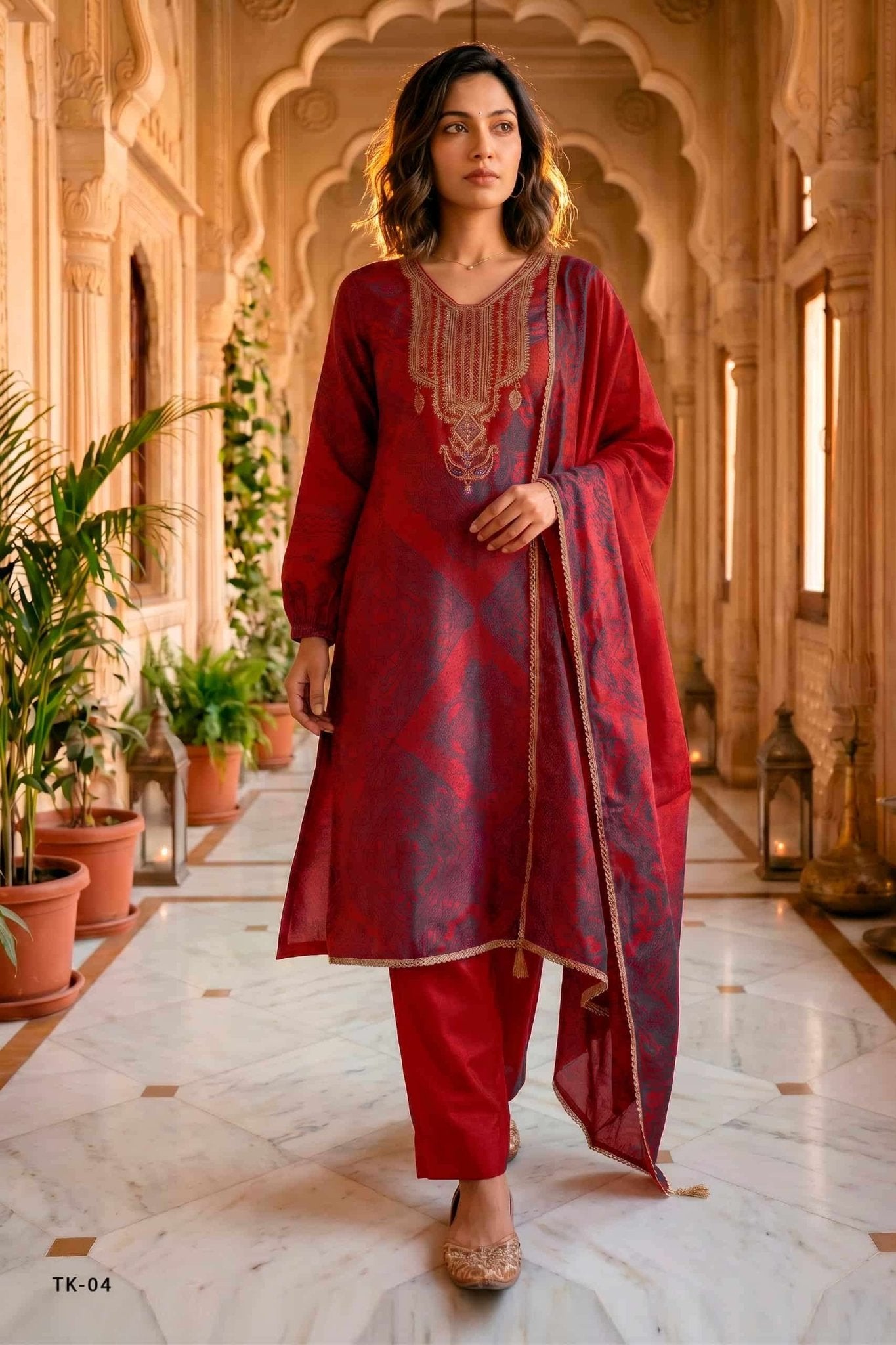 Varsha Fashion The Tie And Knot Collection Viscose Muslin Dress Material - Amrah Wholesale