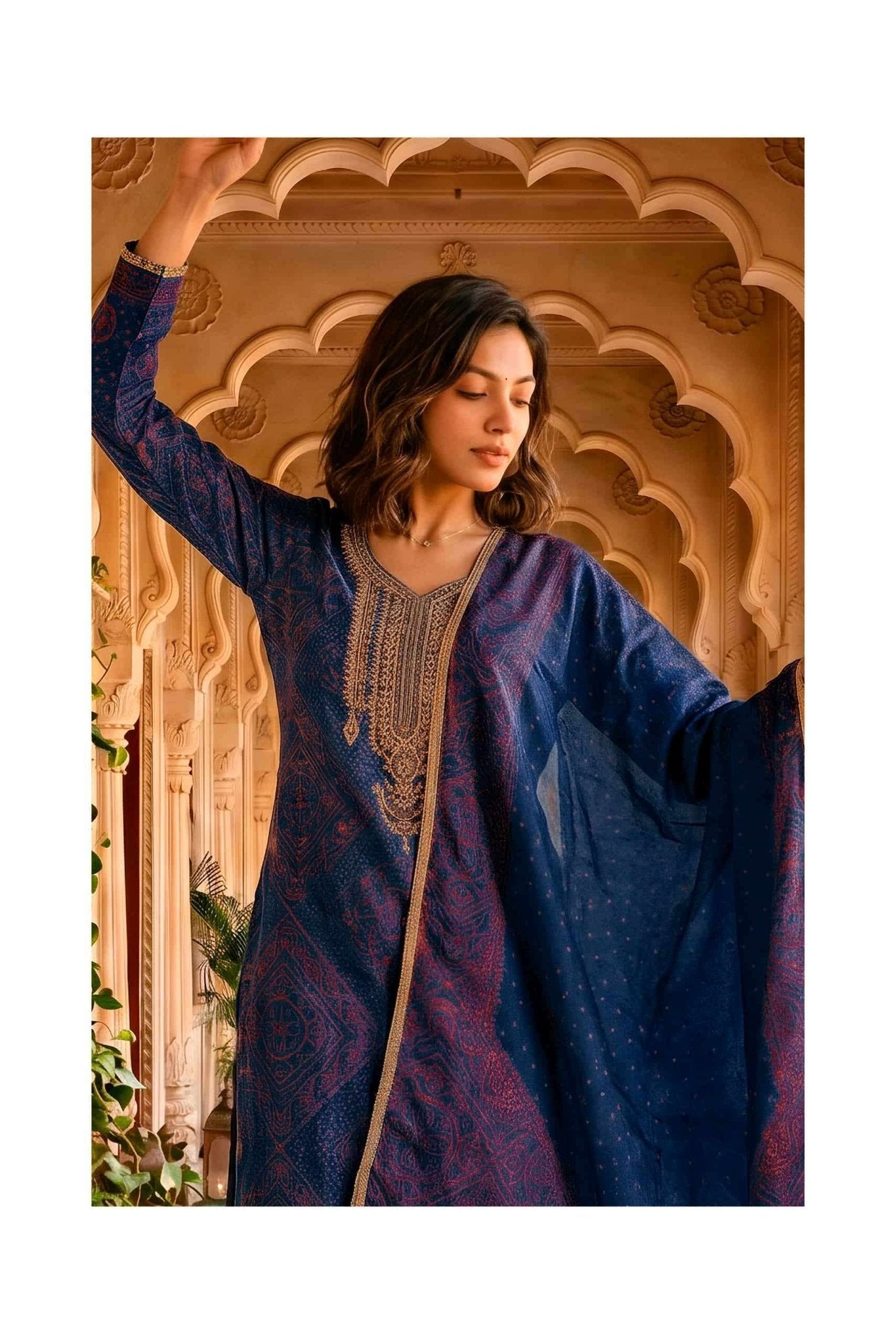 Varsha Fashion The Tie And Knot Collection Viscose Muslin Dress Material - Amrah Wholesale