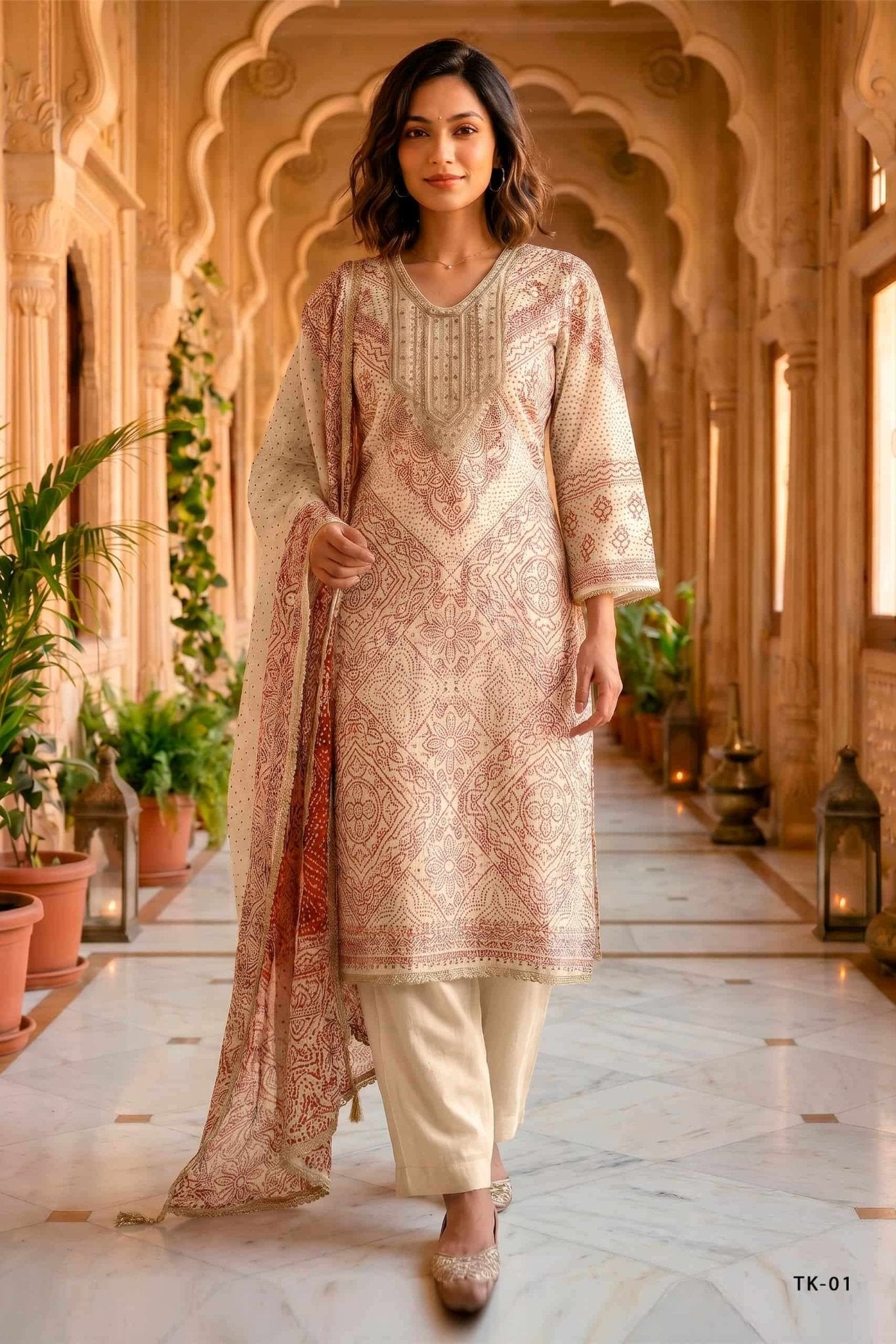 Varsha Fashion The Tie And Knot Collection Viscose Muslin Dress Material - Amrah Wholesale