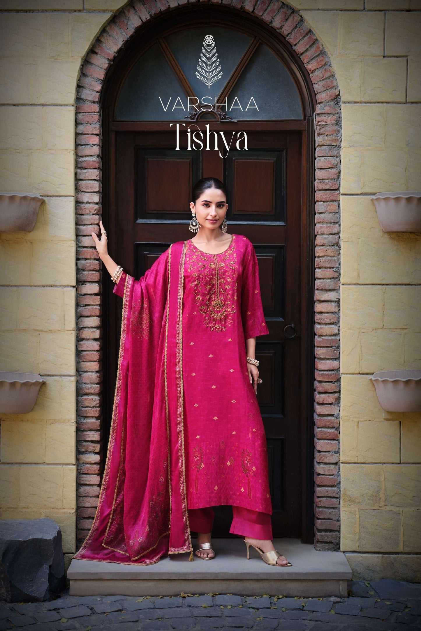 Varsha Fashion Tishya Viscose Handwork Dress Material