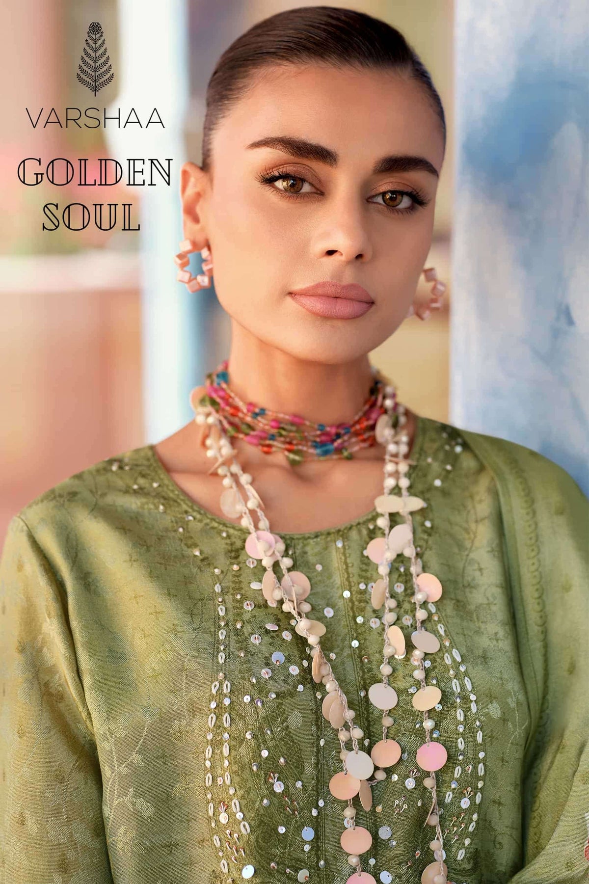 Varsha Golden Soul Shimmer Dress Material - Amrah Wholesale