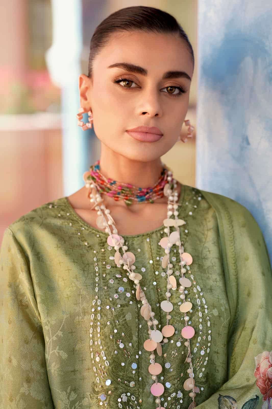 Varsha Golden Soul Shimmer Dress Material - Amrah Wholesale