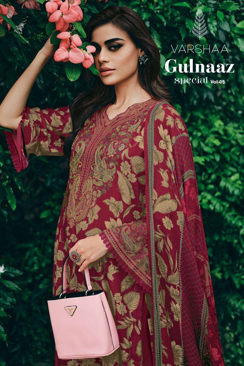 Varsha Gulnaaz Special Vol 5 Dress Material Wholesale Catalogue - Amrah Wholesale