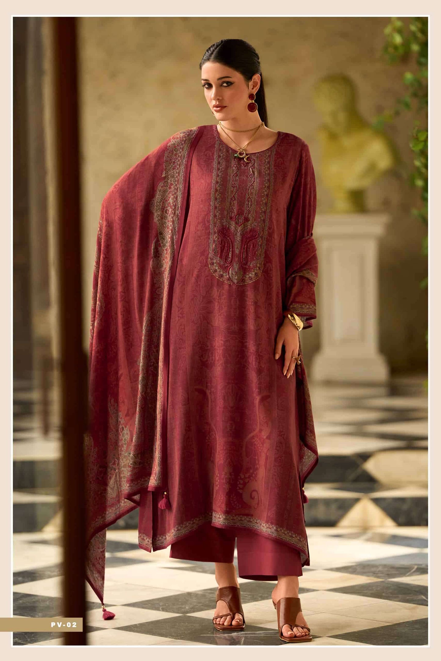 Varsha Fashion Paisley Veil