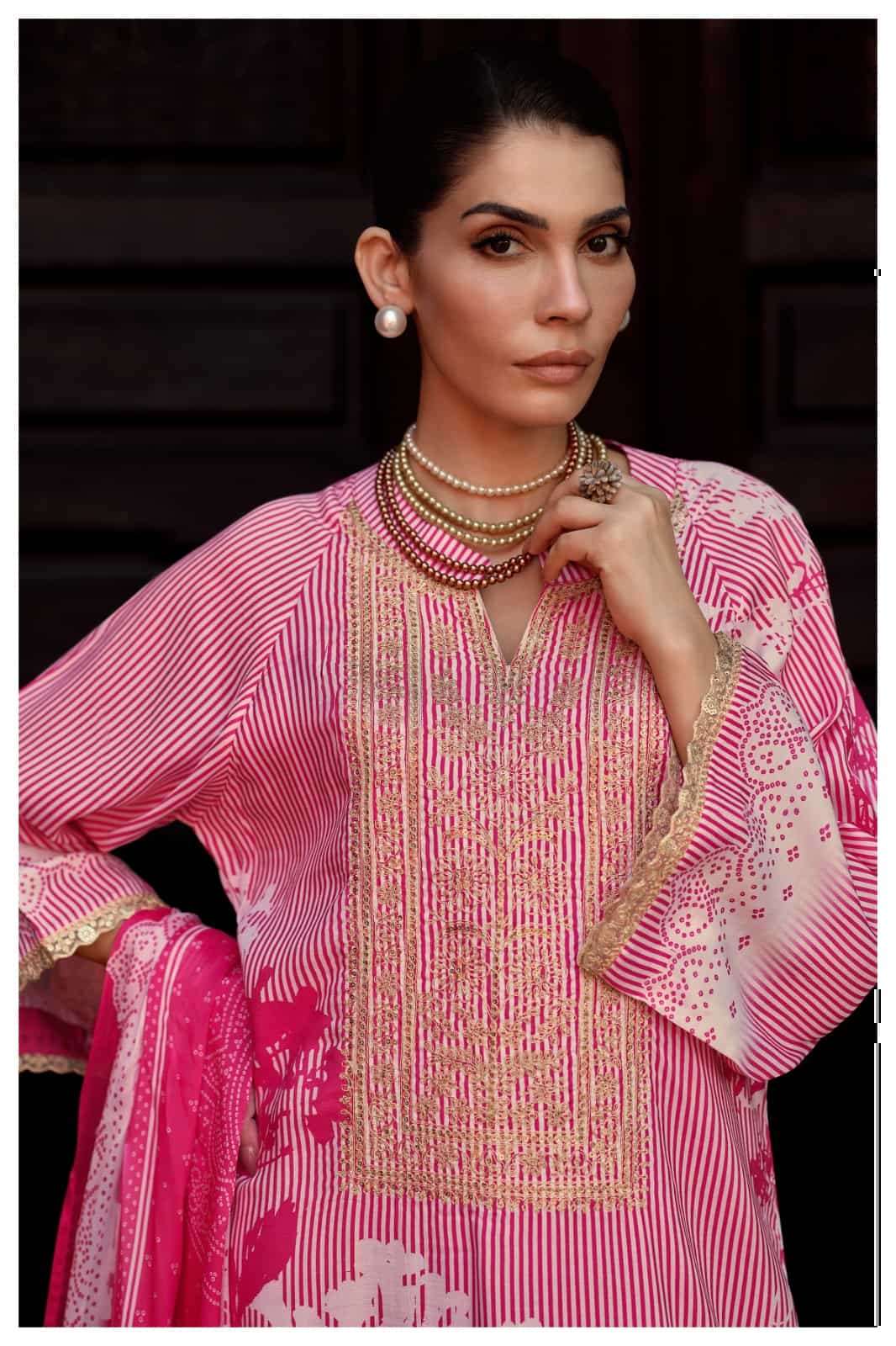 Varsha Rivera Viscose Muslin Dress Material - Amrah Wholesale