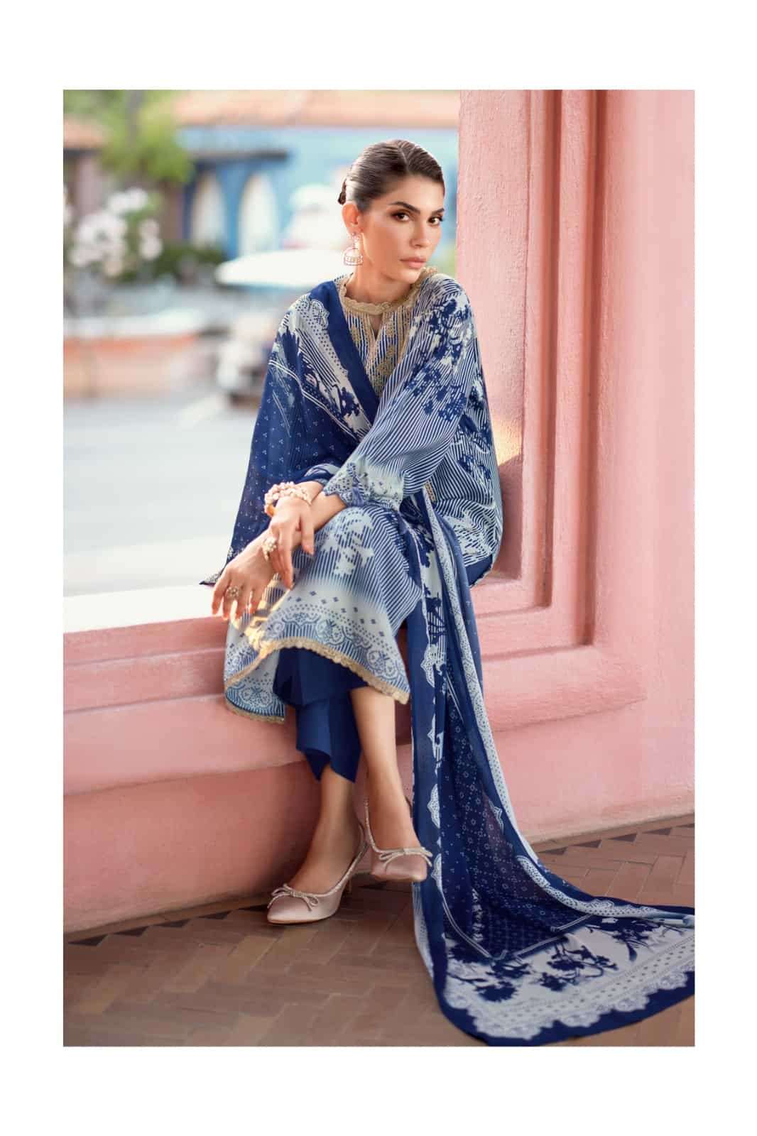 Varsha Rivera Viscose Muslin Dress Material - Amrah Wholesale