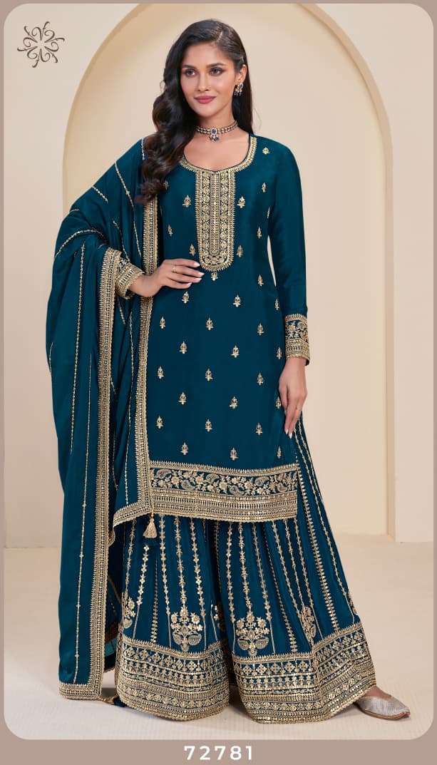 Vinay Fashion Kuleesh Sangeet Pure Chinon Embroidery Dresses – Wholesale  Price