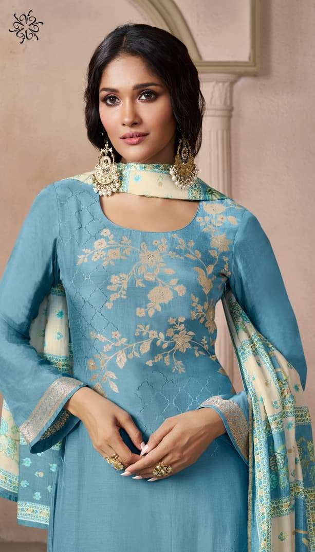 Vinay Fashion Navya Vol 3 Viscose Muslin Jacquard Dress Material