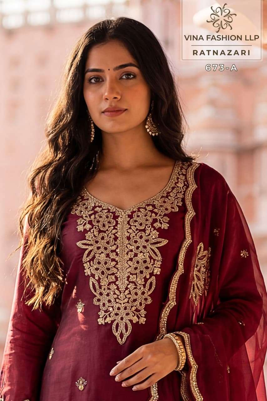 Vinay Fashion Ratnazari Silk Dress Material Wholesale Surat India - Amrah Wholesale