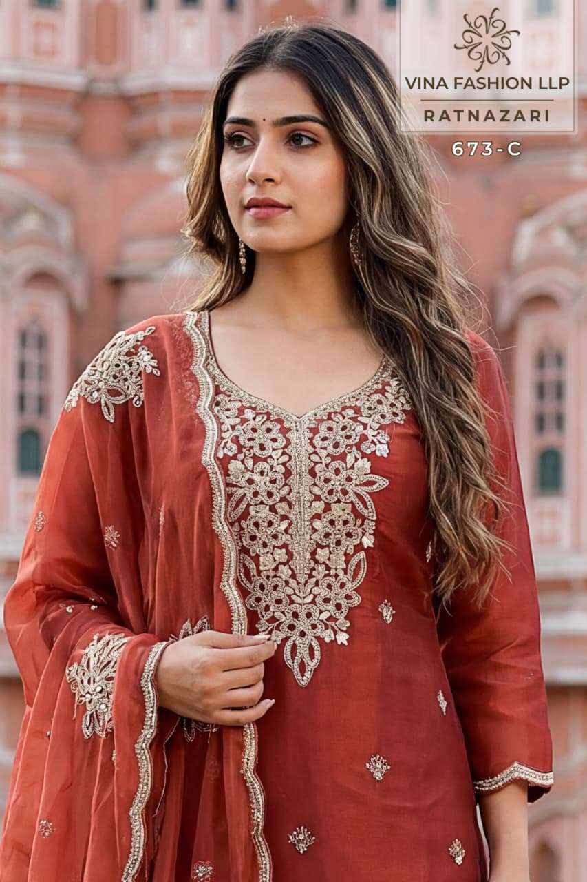 Vinay Fashion Ratnazari Silk Dress Material Wholesale Surat India - Amrah Wholesale