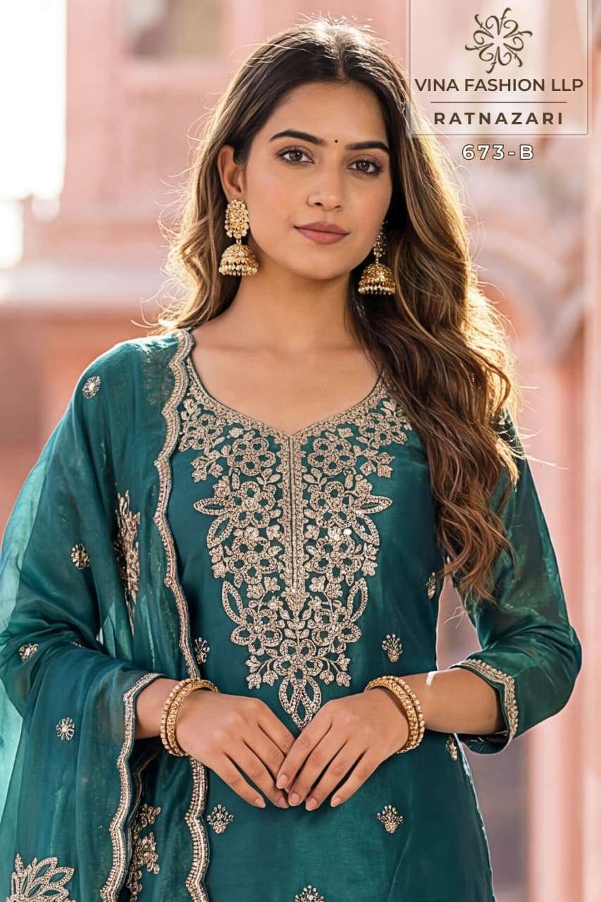 Vinay Fashion Ratnazari Silk Dress Material Wholesale Surat India - Amrah Wholesale