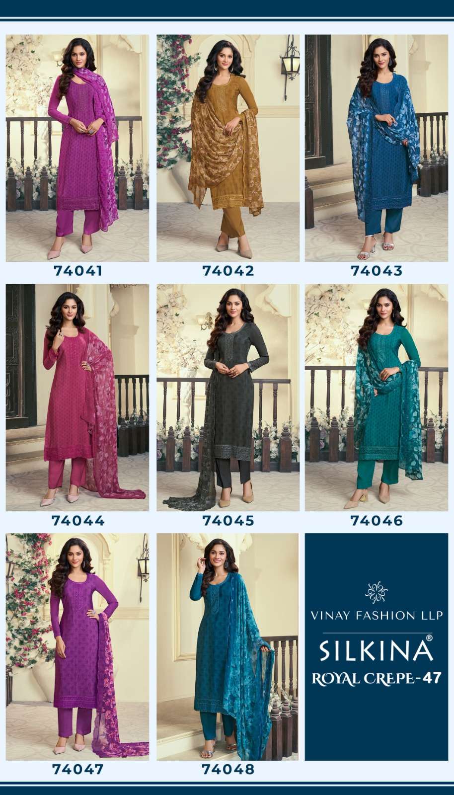 Vinay Fashion Silkina Royal Crepe Vol 47