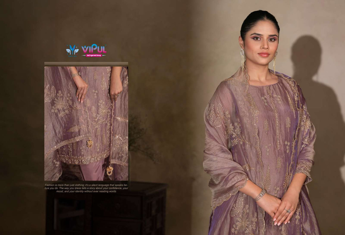 Vipul Fashion Ahanaa Organza Silk Dress Material