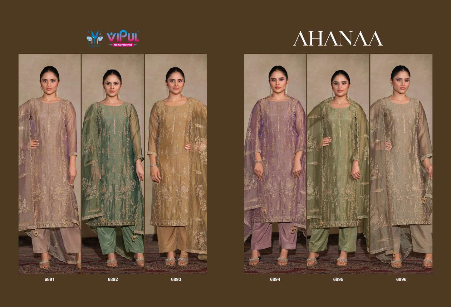 Vipul Fashion Ahanaa Organza Silk Dress Material